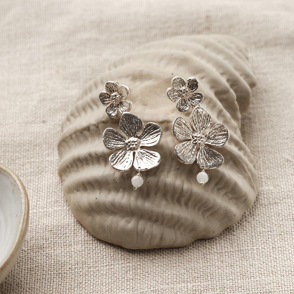 Expressive Moonstone Earrings