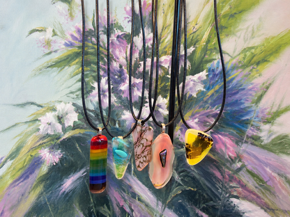 Different kind of glass jewelry