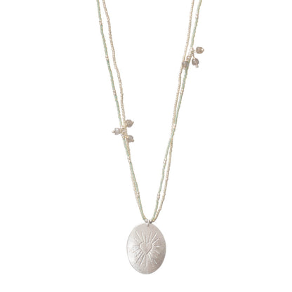 Courage Labradorite Silver Colored Necklace