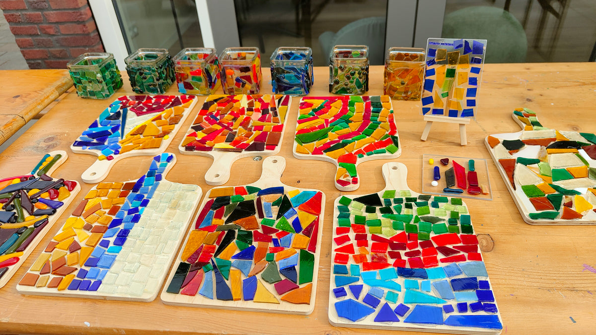 Mozaïeken met glas