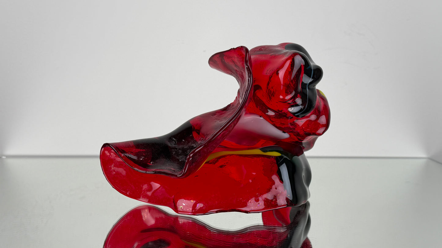 Red glass object
