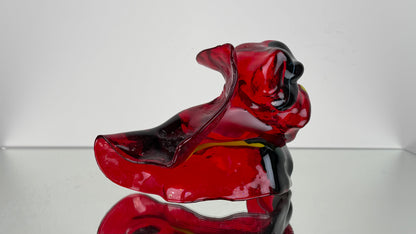 Red glass object