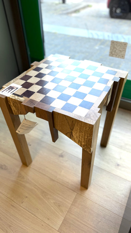 Houten schaak tafel