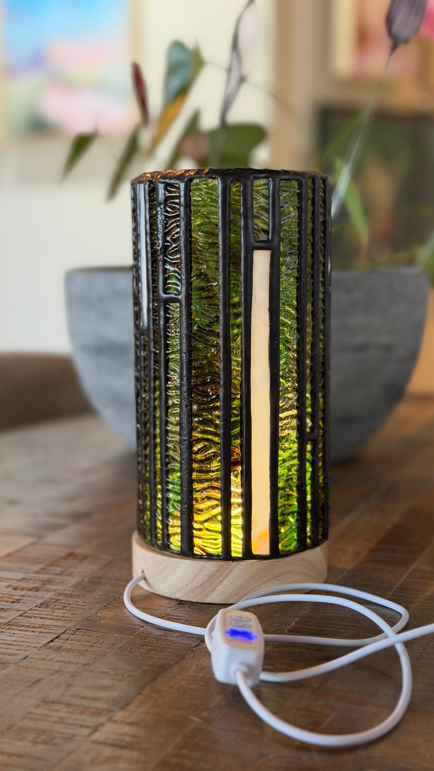 Tiffany Lamp Groen (glas)