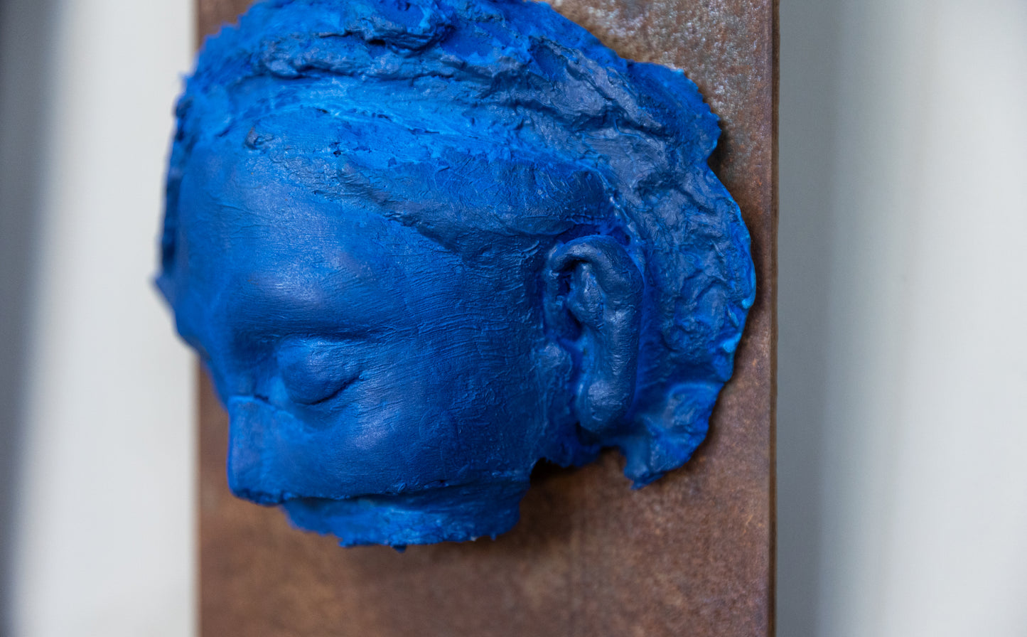 Fragment of "She hold Iron" (blue)